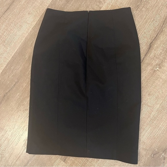 Mango Basic Style Womens Black Cotton Blend Stretch Pencil Skirt Sz 6 - Picture 8 of 8